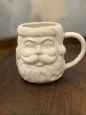 White Santa Face Ceramic Mug - Holiday Home